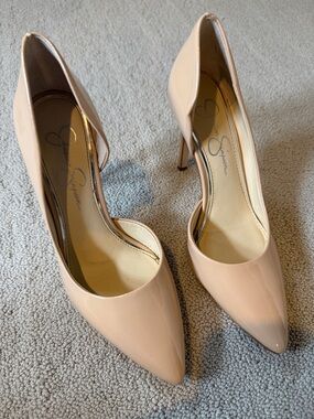 Jessica Simpson Blush Patent Pointed-Toe Stiletto Pumps